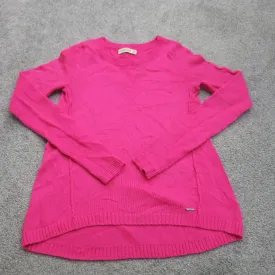 Abercrombie & Fitch Womens Pullover Sweater Knitted Long Sleeves Pink Size XS