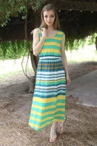 ANG103 - STRIPED LIME DRESS