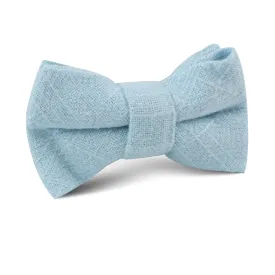 Argentinian Ice Blue Linen Kids Bow Tie