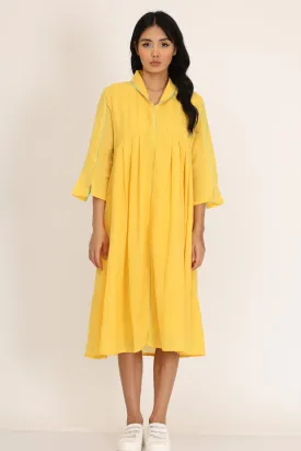 BOX SPLIT COLLAR DRESS