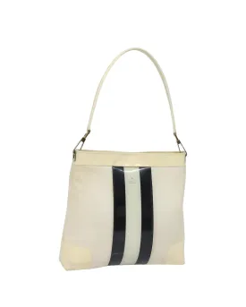 Canvas Shoulder Bag with Black and White Design - Authentic Made in Italy