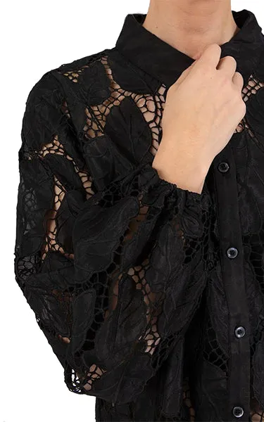 Coster Copenhagen Black Lace Blouse