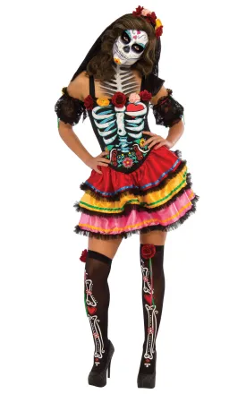 Day Of The Dead Senorita Costume Women's