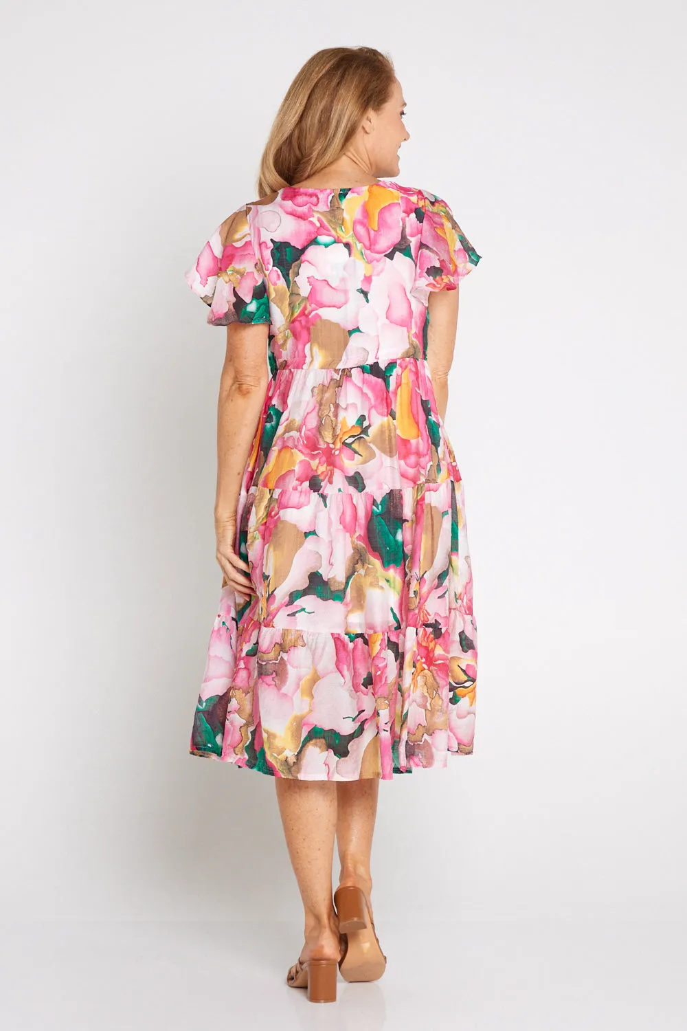 Fayette Dress - Abstract Floral Watercolour