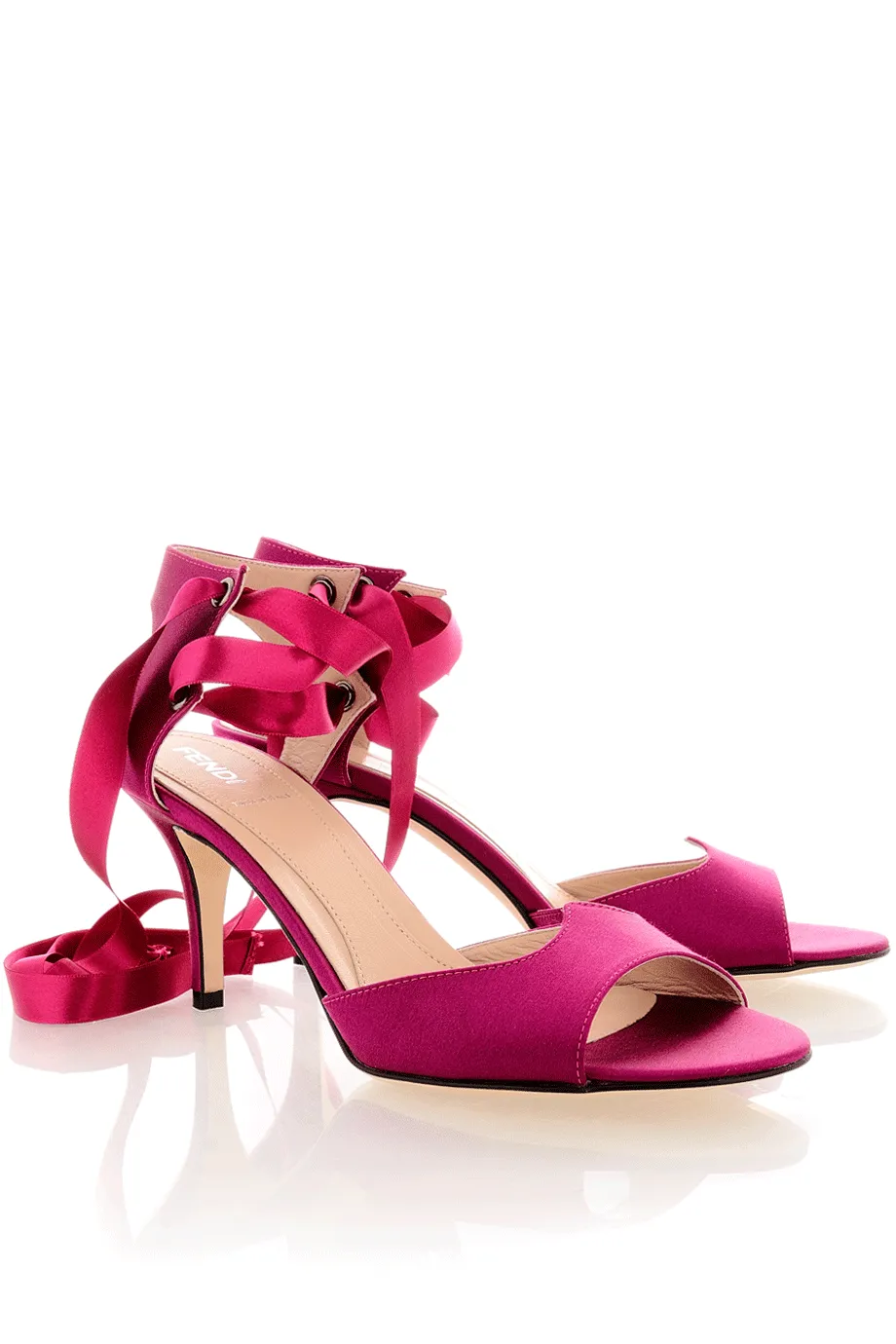 FENDI CIRCUS Purple Ribbon Sandals