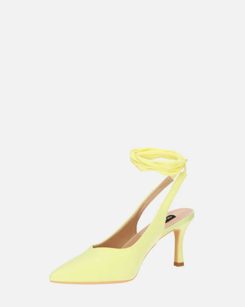 IOLE - scarpe con tacco a spillo in lycra giallo