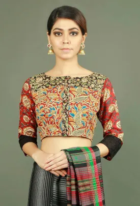 Kalamkari Patchwork Pure Cotton Blouse