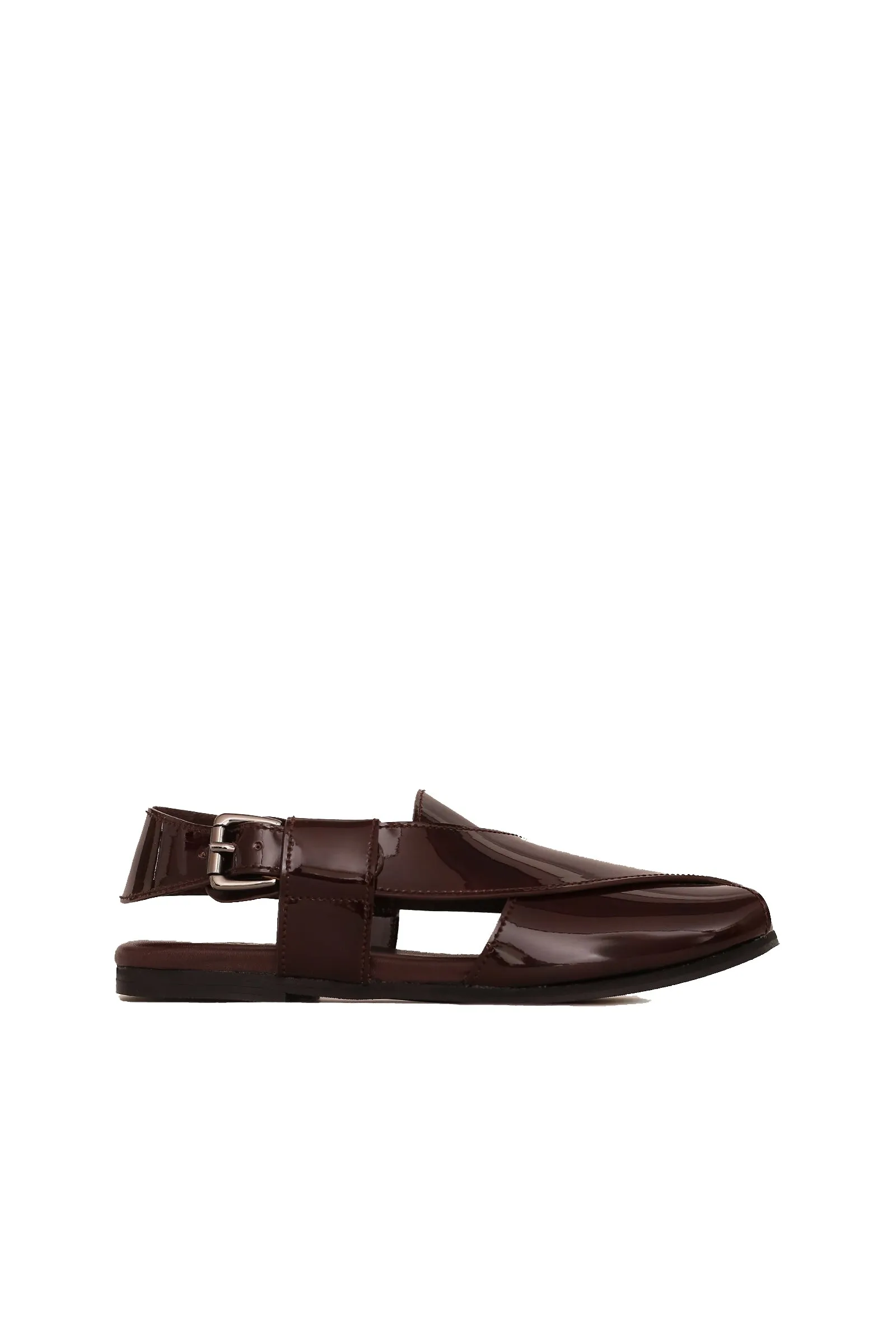 Lane Flat Leather Peshawari Sandals For Women