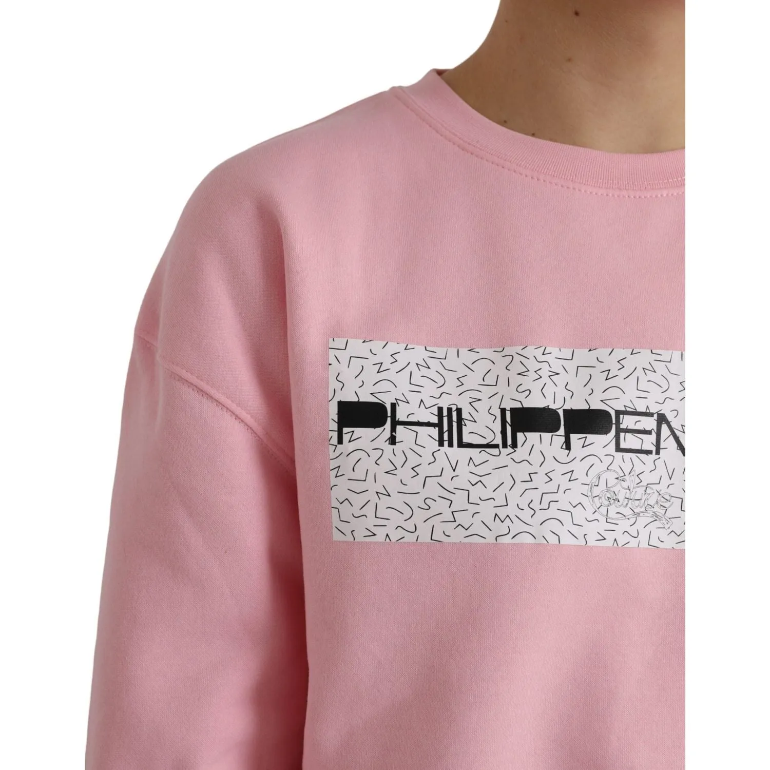 Philippe Model Pink Cotton Logo Long Sleeves Pullover Sweater