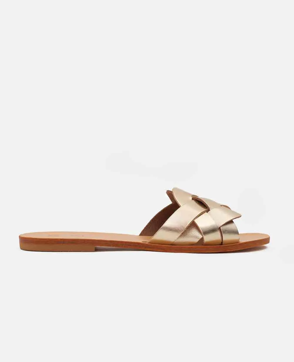 SANDALS "KALLOS" NATURAL/GOLD